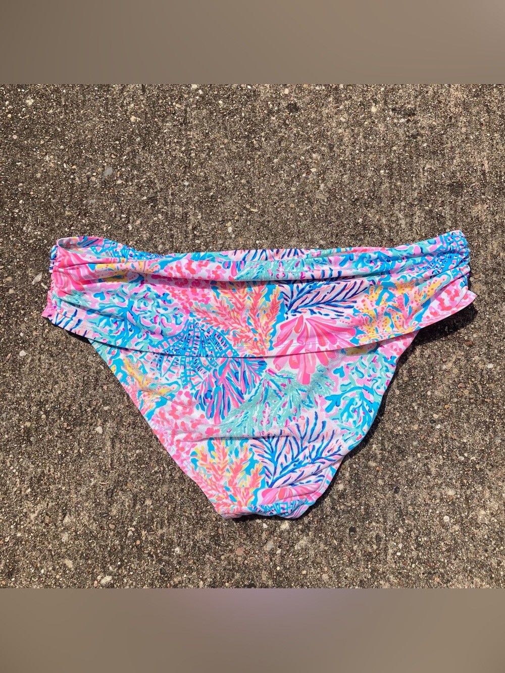 Lilly Pulitzer Size 8 SPLASH DANCE LAGOON SARONG HIPSTER Swimsuit Bikini Bottom